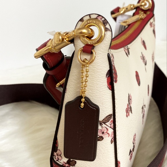 NWT💃Coach Jes Baguette Crossbody Bag With Ladybug Floral Print - Picture 9 of 12